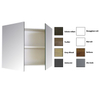 Sanicare qlassics armoire de toilette 70cm 2 portes miroir double face greywood SW23723 Sanicare qlassics armoire de toilette 70cm 2 portes miroir double face greywood SW23723