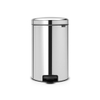 Brabantia NewIcon Poubelle à pédale - 20 litres - seau intérieur en plastique - brilliant steel SW1117466