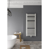 Instamat Milano gebogen elektrische handdoekradiator 75.5x149.5cm 1000watt inclusief wandconsoles wit SW793780
