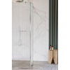 Fortifura Galeria Paroi latérale - 40x200cm - verre nervuré - 8mm - avec profilé d'angle - Inox brossé SW925371