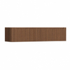 H&R Badmeubelen Juice Wastafelonderkast - 180x45x40cm - linkerhoek afgerond - 3D-front - 2 lades - geïntegreerde greep - dark oak SW1260431