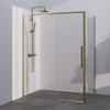 BRAUER Season cabine de douche - 160x100x200cm - porte coulissante - verre clair - réversible - revêtement de verre - or SW1448685