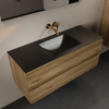 Mondiaz AIVY Ensemble de meuble - 120x45x50cm - 0 trous de robinet - 1 vasque Urban Solid surface - Centre - 2 tiroirs - sans miroir - Melamine Chai SW892123