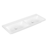 Villeroy & Boch Subway 3.0 Double vasque à encastrer sur meuble - 1300 x 475 x 165 stone white mat (blanc) CeramicPlus - sans trop-plein SW641690