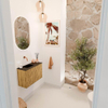 Mondiaz JOYA 60cm toiletmeubel - kleur Oak - Wastafel FAYE positie Links Zonder kraangat kleur Urban. SW1426190