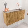 Mondiaz JOYA-DLUX Meuble de toilette 80cm - couleur Oak - Vasque FAYE position Droite Sans trou de robinet couleur Saba SW1424173