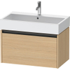 Duravit Ketho.2 Wastafelonderbouwkast - met 1 lade - 78.4x46x44cm - met greep antraciet - natuur eiken mat SW772770