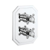 Crosswater Belgravia Mitigeur thermostatique de douche encastrable - sans corps d’encastrement - 2 fonctions - chromé SW487089