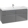 Villeroy & boch Subway 2.0 wastafelonderkast 128.7x59x44.9cm Glossy grey SW118757 Villeroy & boch Subway 2.0 wastafelonderkast 128.7x59x44.9cm Glossy grey SW118757