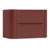 H&R Badmeubelen Juice Meuble sous lavabo - 80x45x50cm - coins arrondis - 2 tiroirs - poignée intégrée - Terra mat SW1489327