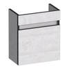 BRAUER Joy Edge meuble sous-lavabo pour fontaine - 40x45x22cm - porte ouvrant à droite - sans poignée - Forest Seashell SW1200801
