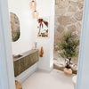 Mondiaz JOYA-DLUX 111.6cm toiletmeubel - ronding rechts kleur Dusk - Wastafel FAYE positie Links 1 kraangat kleur Oza. SW1426019
