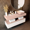 Mondiaz TOP 30 Vrijhangend Topblad - 120x30x12cm - geschikt voor waskom - Solid surface - Rosee SW1021674