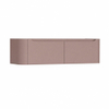H&R Badmeubelen Juice Wastafelonderkast - 140x45x40cm - linkerhoek afgerond - 2 lades - geïntegreerde greep - strawberry SW1260200
