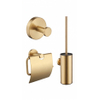 Adema Rise Toiletset - toiletrolhouder - handdoekhaak - toiletborstelset - passend bij Grohe brushed cool sunrise SW1473120