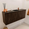 Mondiaz JOYA-DLUX 100cm toiletmeubel - kleur Walnut - Wastafel FAYE positie Midden 1 kraangat kleur Lava. SW1422449