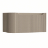 H&R Badmeubelen Juice Wastafelonderkast - 80x45x40cm - linkerhoek afgerond - 3D-front - 1 lade - geïntegreerde greep - olive SW1259659