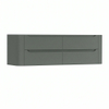 H&R Badmeubelen Juice Meuble sous lavabo - 140x45x50cm - coins arrondis - 4 tiroirs - poignée intégrée - Pétrole mat SW1490212