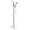 GROHE New Tempesta Cosmopolitan 100 Glijstangset - 60cm - ronde handdouche - 2 straalsoorten - gladde doucheslang - chroom/wit SW108129