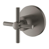 Grohe Atrio Mitigeur thermostatique encastré - 1 bouton - robinet d''arrêt - avec croisillon - graphite dur brossé SW225063