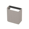 INK Concept R Meuble sous-lavabo pour lave-mains - 40x22x40cm - 1 porte - ouverture à droite - angle arrondi - fraisé - mdf laqué - gris cachemire mat SW1406151
