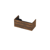 INK Wastafelonderkast - 90x45x37.6cm - 1 lade - push to open - met recht opdekfront - MFC - Noten SW439235