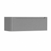 H&R Badmeubelen Juice Meuble sous lavabo - 120x45x40cm - coin gauche arrondi - 1 tiroir - poignée intégrée - stone grey (anthracite) SW1110075