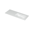 Ink Aspekt lavabo - 120x45x1.5cm - vasque à droite - 1 trou de robinet - blanc brillant SW439529