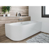 Riho Desire hoekbad acryl bad links 184x84cm met sifon met RVS badvuller glans wit SW411444 Riho Desire hoekbad acryl bad links 184x84cm met sifon met RVS badvuller glans wit SW411444