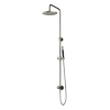 Hotbath Cobber M438 ensemble de douche de tête avec inverseur et flexible de douche 150cm avec douche de tête ronde 20cm douchette barre nickel brossé SW230055