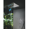 Hotbath Mate douche encastrée tête de douche 48x63cm rectangulaire avec cascade et éclairage LED twist chrome SW74118