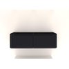 H&R badmeubelen Juice Meuble sous vasque - 140x45x40cm - coins arrondis - 2 tiroirs - poignée intégrée - anthracite mat SW867560