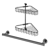 Hotbath Cobber douche accessoireset 2 delig zwart chroom SW207700 Hotbath Cobber douche accessoireset 2 delig zwart chroom SW207700