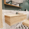 MONDIAZ LUSH 120cm badmeubel washed oak 1 lades wastafel BARCO rechts 1 kraangat SW409555 MONDIAZ LUSH 120cm badmeubel washed oak 1 lades wastafel BARCO rechts 1 kraangat SW409555