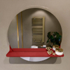 Mondiaz SPOT Miroir de salle de bains - rond 50cm - tablette de miroir - couleur Fire SW1235523