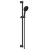 GROHE Vitalio Comfort 110 Ensemble barre de douche - 90 cm - douchette à main carrée - 2 types de jet - flexible de douche lisse - noir mat SW1126507