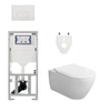 Villeroy & Boch Subway 2.0 DirectFlush CeramicPlus ensemble WC avec abattant SlimSeat - avec réservoir Geberit et plaque de commande - avec boutons rectangulaires - blanc SW791651