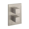 Crosswater WaterSquare Boîte d'encastrement - thermostatique - 3 fonctions - inox brossé SW648371