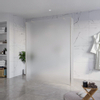Fortifura Galeria Vrijstaande Inloopdouche - 160x200cm - glas mat - antikalk - 8mm veiligheidsglas - 2 zijwanden 40cm - wandsteunen en hoekprofielen - PVD - geborsteld RVS SW993127
