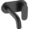 Hansgrohe Vernis Blend 1 greeps wastafelkraan - inbouw - voor wandmontage - voorsprong 20 - 7 cm - mat zwart SW651528
