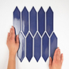 The Mosaic Factory Paris Carrelage mosaïque 4.8x19.5x6.5cm mural pour intérieur et extérieur Bleu brillant SW471150