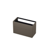 INK Meuble sous-lavabo - 100x45x65cm - 2 tiroirs - push to open - avec façades rapportées droites - MDF laqué - Taupe mat SW352547