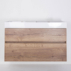 Saniclass Aurora Ensemble de meuble - 120cm - 2 tiroirs - lavabo céramique - sans trou de robinet - blanc - roble SW1138950