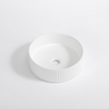 FugaFlow Efficiente Arredo Waskom - 36x36x12.5 - geribbeld - rond - keramiek - wit glans SW1472857