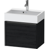 Duravit Ketho.2 Wastafelonderbouwkast - met 1 lade - 58.4x39x44cm - met greep antraciet - eiken zwart mat SW772857