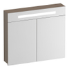 BRAUER Promise armoire de toilette – 80 x 70 x 15 cm – LED directe en haut – 2 portes – Moka SW1203740