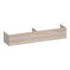 BRAUER Embrace meuble sous-lavabo - 198x35x45.5cm - 2 tiroirs softclose - sans poignées - 2 découpes pour siphon - chêne massif - chêne à lamelles blanc SW445122