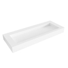 Mondiaz AVON wastafel - 120x46x12cm - wasbak midden - zonder kraangat - talc (wit) SW430179