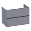 BRAUER Adore meuble sous-lavabo - 80x46x55cm - 2 tiroirs softclose - sans poignée - 1 découpe pour siphon - gris mat SW1198416