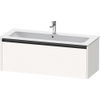 Duravit Ketho.2 Wastafelonderbouwkast - met 1 lade - voor enkele wastafel - 121x48x44cm - met greep antraciet - wit supermat SW772761